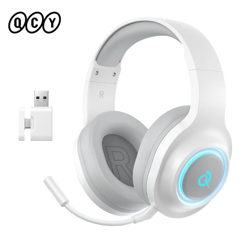 Casque Gaming QCY Heroad V200 — Bluetooth 6.0, 7.1 Surround, RGB, 240h