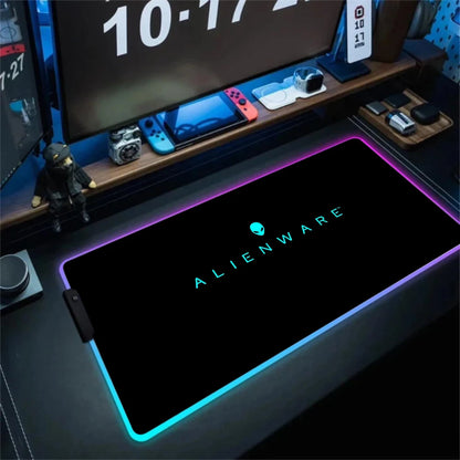 XXL Large PC Gamer Keyboard Desk Mat 900X400 RGB Alienware Gaming Mouse Pad LED Computer Accessories Tapis De Souris Mousepads