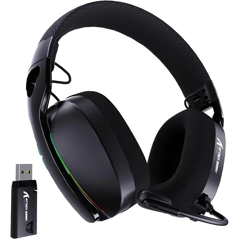 Casque Gaming ATTACK SHARK L90 — Sans Fil Ultra-Léger, 7.1 Surround, RGB, 35h
