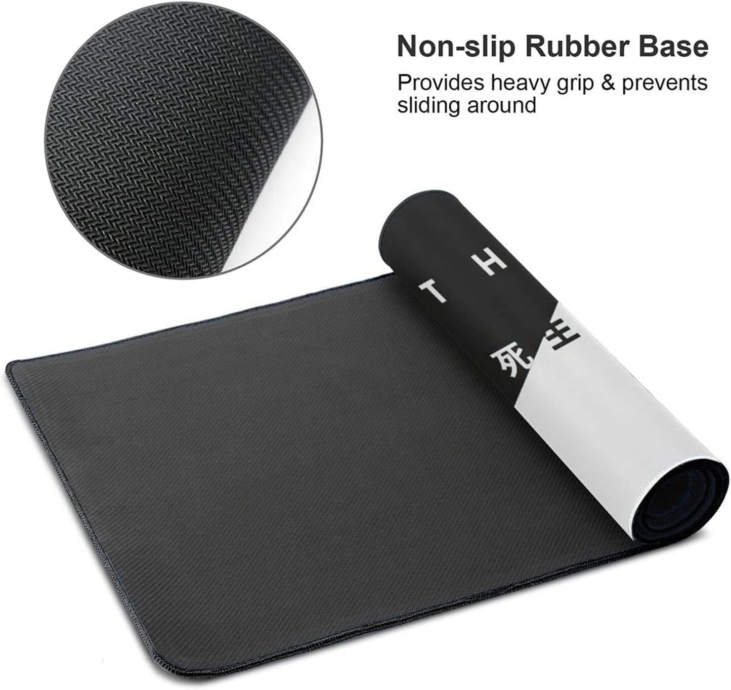 Tapis de Souris Gaming Fleurs de Cerisier — Noir & Blanc, 3 Tailles