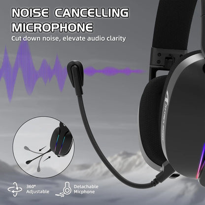 Casque Gaming ATTACK SHARK L90 — Sans Fil Ultra-Léger, 7.1 Surround, RGB, 35h