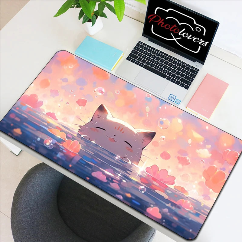 Tapis de Souris Gaming Anime Chat Kawaii — XXL, 19 Designs, 8 Tailles
