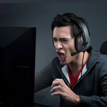Casque Gaming Filaire 3.5mm — Réduction de Bruit, Micro, PS4/PC, 2 Coloris