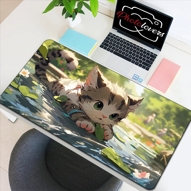 Tapis de Souris Gaming Anime Chat Kawaii — XXL, 19 Designs, 8 Tailles
