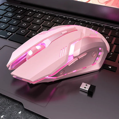 Souris Gaming Cute RGB — Design Kawaii, 6 Boutons Silencieux