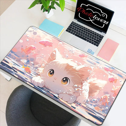 Tapis de Souris Gaming Anime Chat Kawaii — XXL, 19 Designs, 8 Tailles