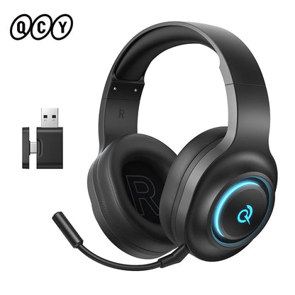 Casque Gaming QCY Heroad V200 — Bluetooth 6.0, 7.1 Surround, RGB, 240h
