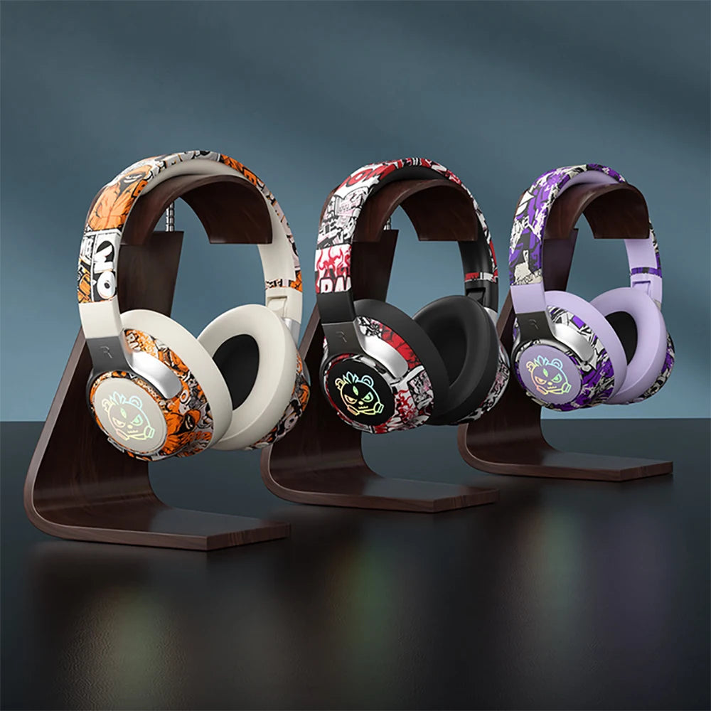 Casque Gaming Bluetooth 5.3 RGB — Sans Fil, Micro Anti-Bruit, 3 Coloris
