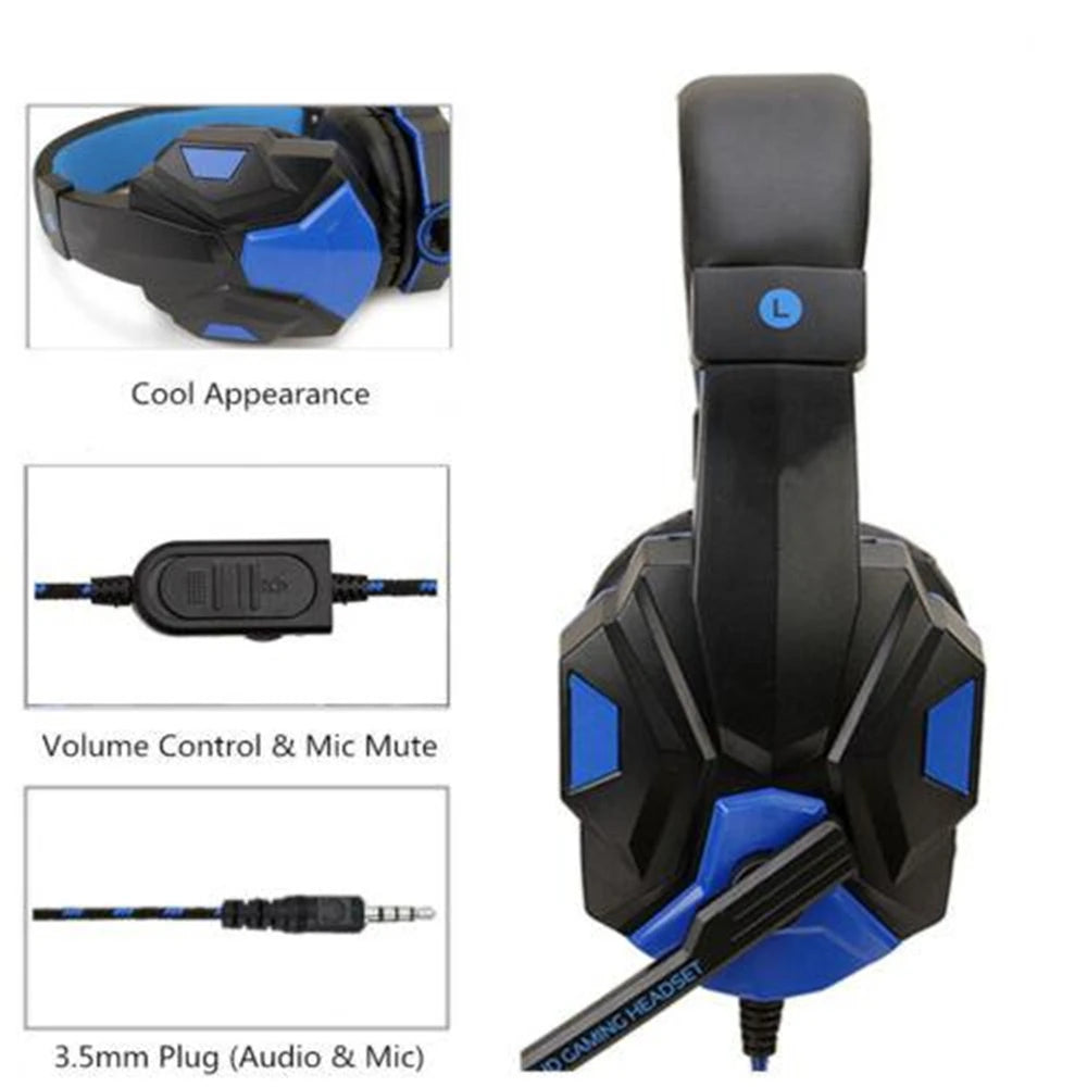 Casque Gaming Filaire Bass Stéréo — PS4, Xbox, Switch, PC, 3 Coloris