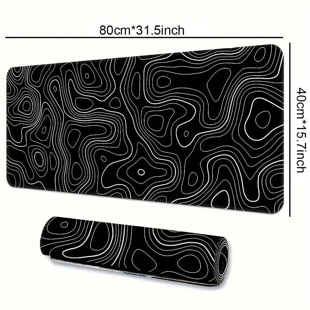 Tapis de Souris Gaming Large — Bords Cousu, Base Antidérapante, 5 Tailles