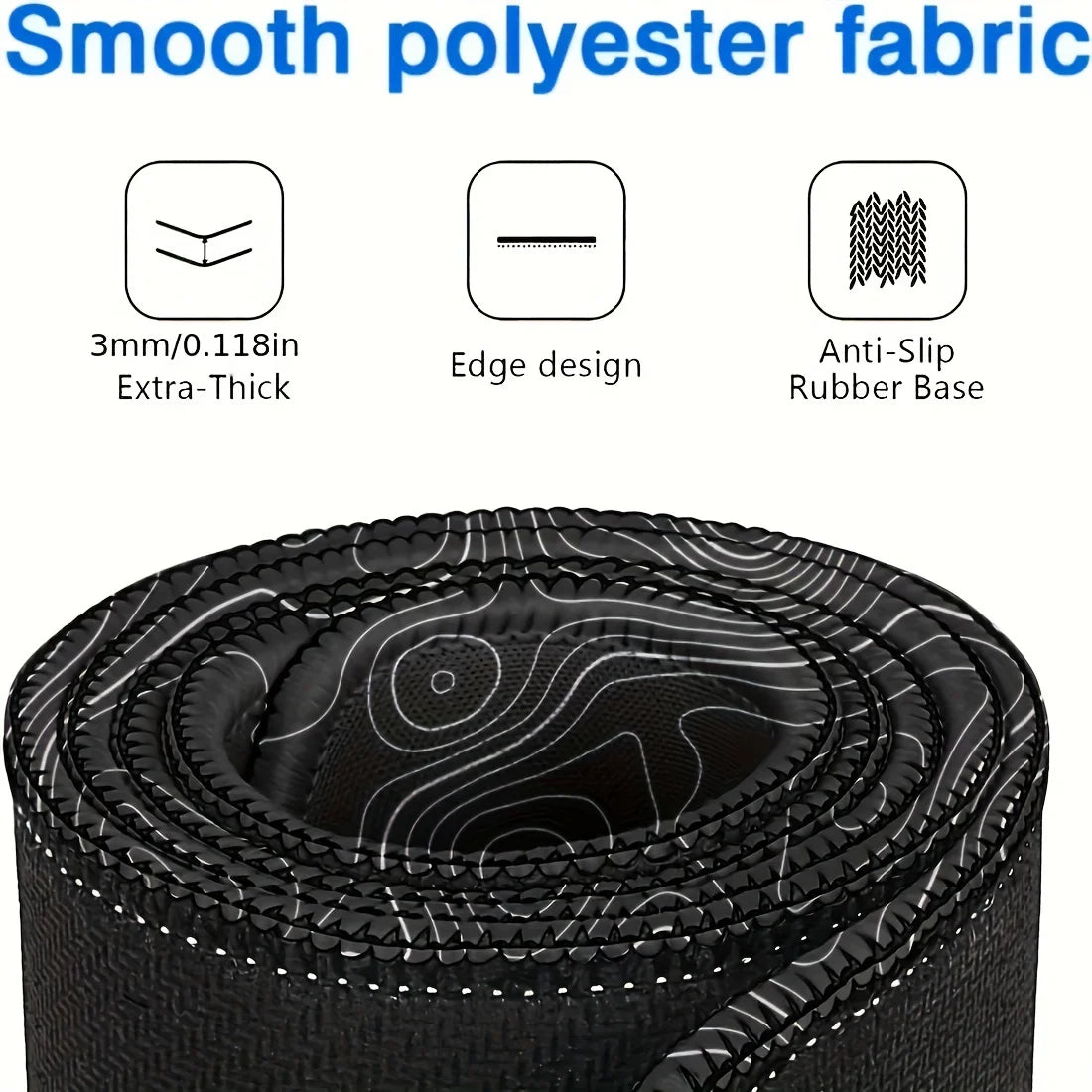 Tapis de Souris Gaming Large — Bords Cousu, Base Antidérapante, 5 Tailles