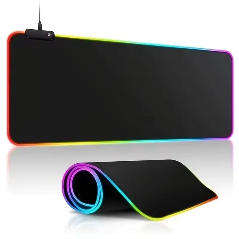 Tapis de Souris Gaming LED RGB — Imperméable, 8 Modes, 4 Tailles