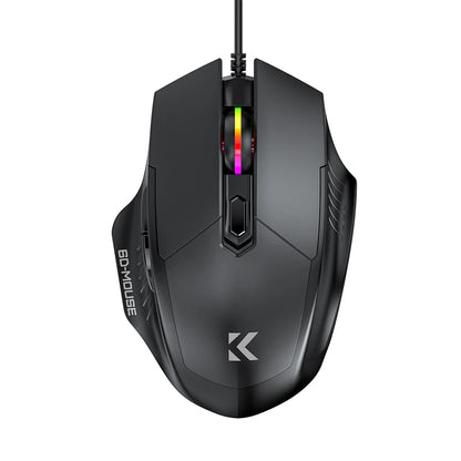 Souris Gaming Filaire Silencieuse RGB — 6 Boutons 7200 DPI