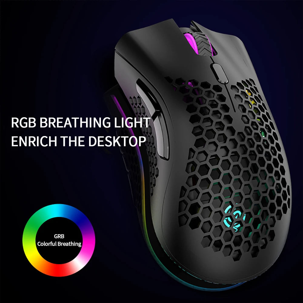 Souris Gaming sans fil RVB – Rechargeable 2,4 G