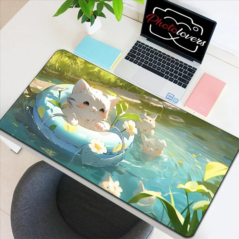 Tapis de Souris Gaming Anime Chat Kawaii — XXL, 19 Designs, 8 Tailles