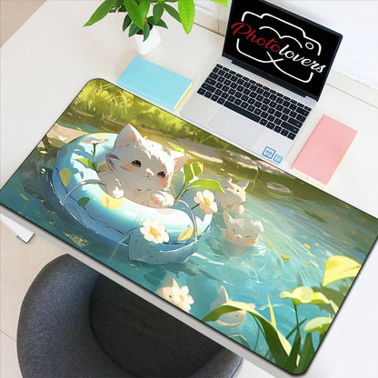 Tapis de Souris Gaming Anime Chat Kawaii — XXL, 19 Designs, 8 Tailles