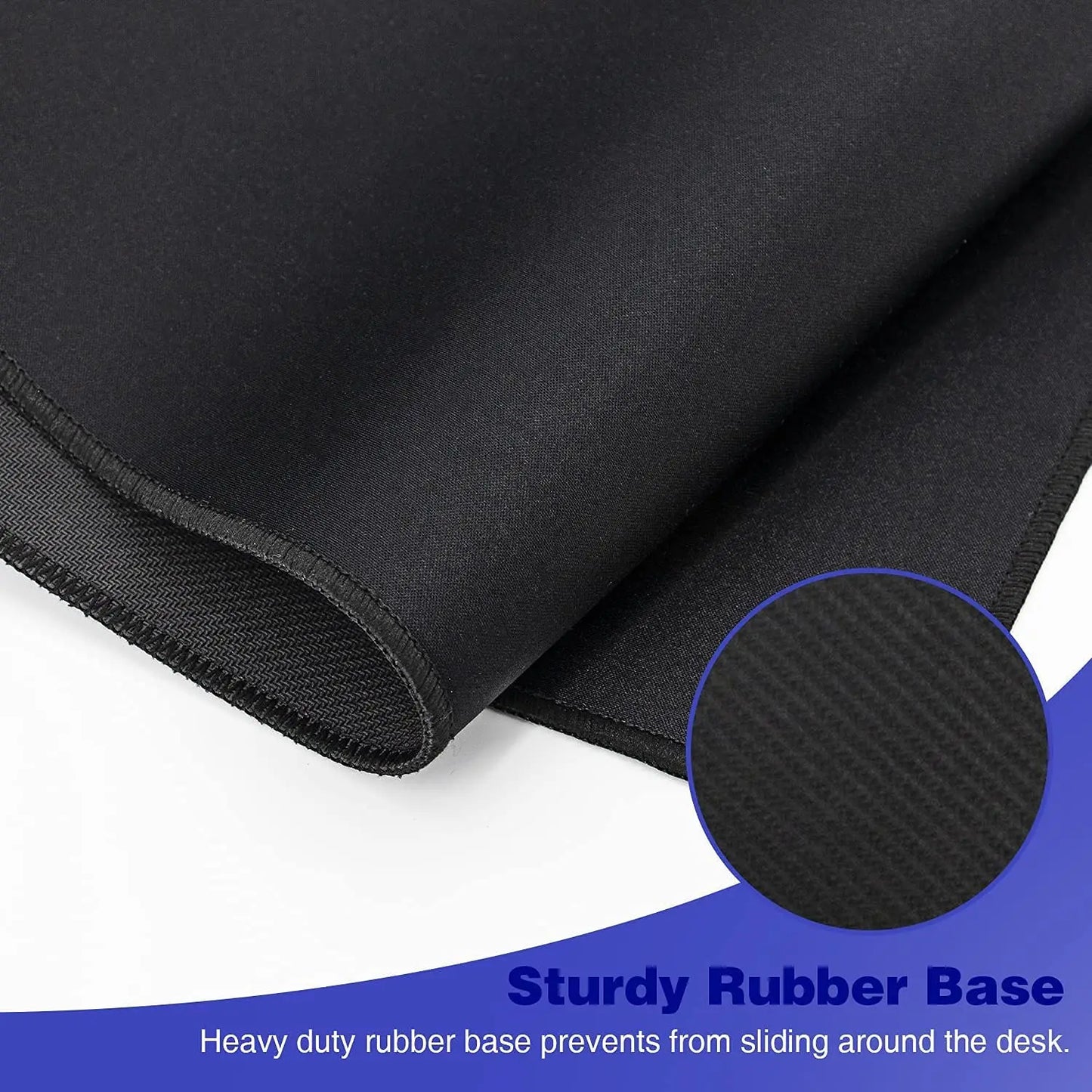 Tapis de Souris Gaming XXL Noir — 7 Tailles, Base Antidérapante
