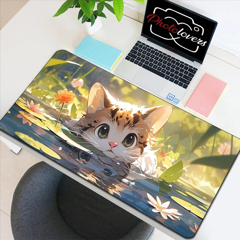Tapis de Souris Gaming Anime Chat Kawaii — XXL, 19 Designs, 8 Tailles