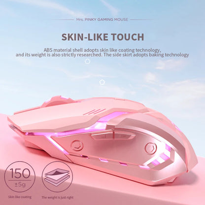 Souris Gaming Cute RGB — Design Kawaii, 6 Boutons Silencieux