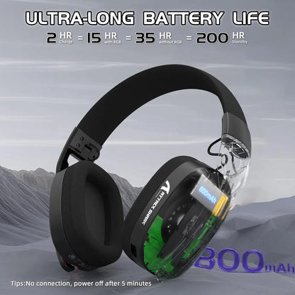 Casque Gaming ATTACK SHARK L90 — Sans Fil Ultra-Léger, 7.1 Surround, RGB, 35h