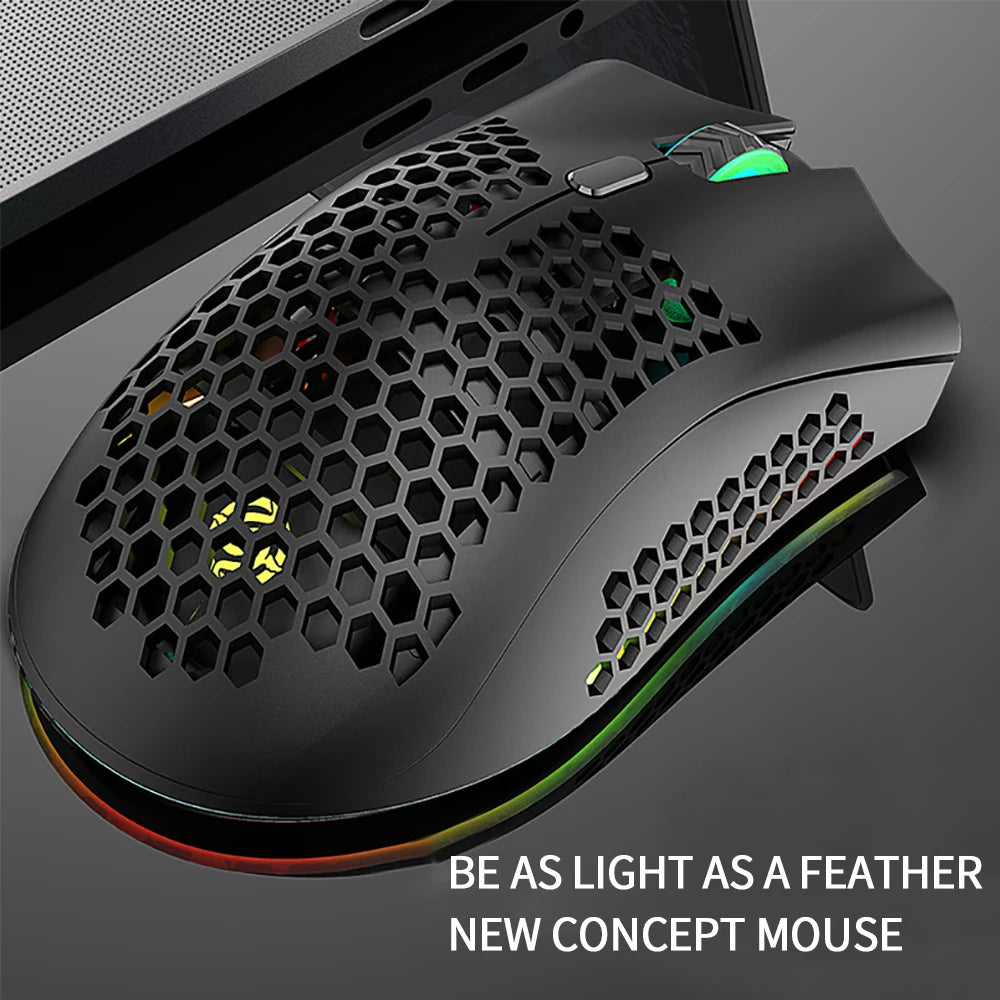 Souris Gaming sans fil RVB – Rechargeable 2,4 G