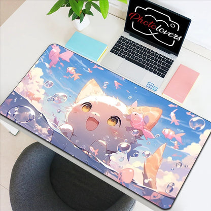 Tapis de Souris Gaming Anime Chat Kawaii — XXL, 19 Designs, 8 Tailles