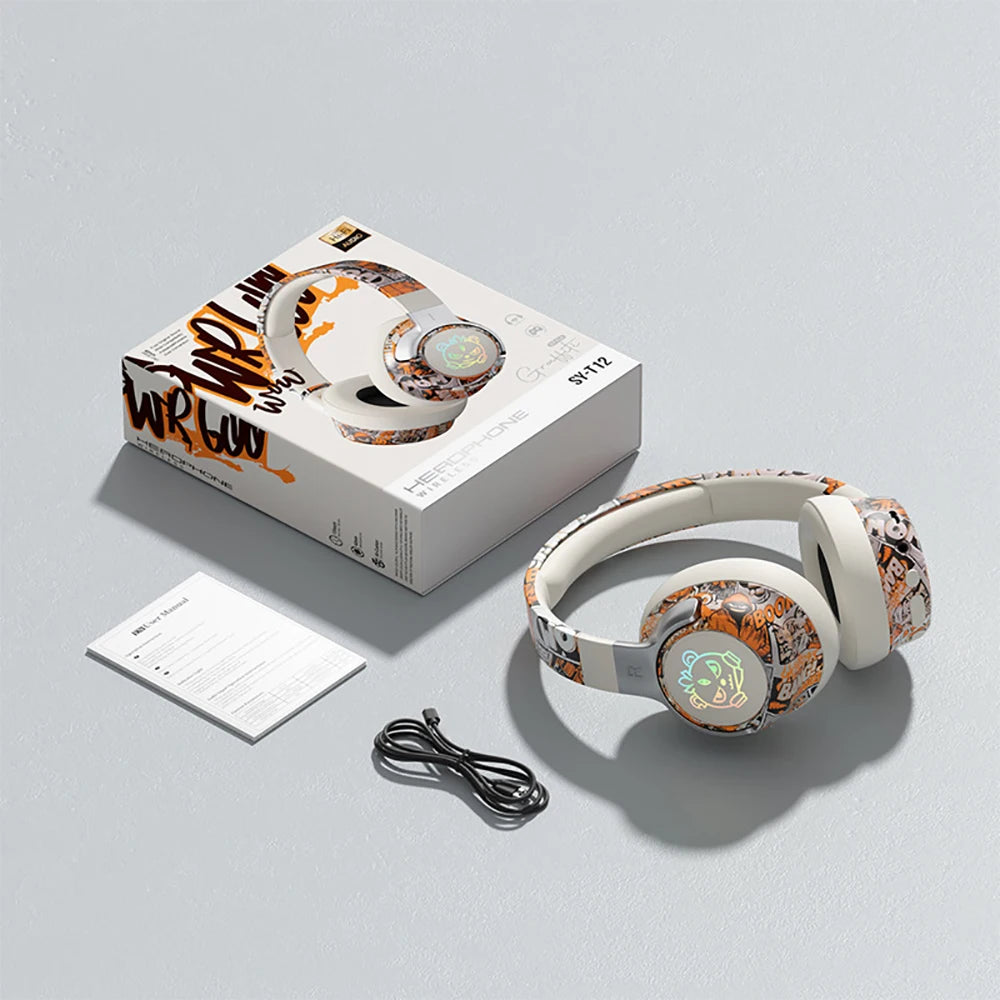 Casque Gaming Bluetooth 5.3 RGB — Sans Fil, Micro Anti-Bruit, 3 Coloris