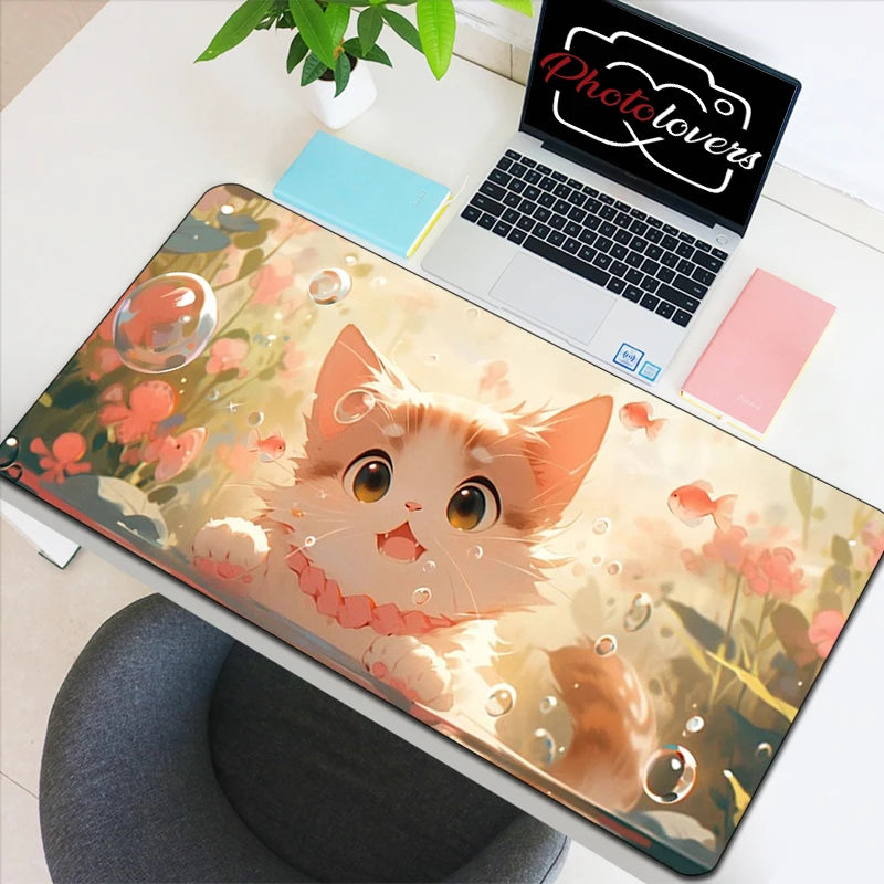 Tapis de Souris Gaming Anime Chat Kawaii — XXL, 19 Designs, 8 Tailles