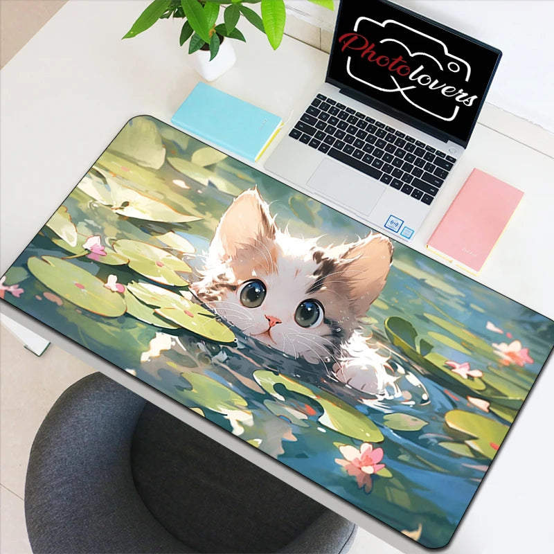 Tapis de Souris Gaming Anime Chat Kawaii — XXL, 19 Designs, 8 Tailles