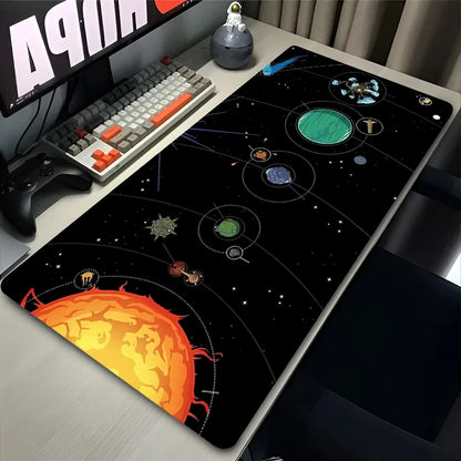 Tapis de Souris Gaming Anime Espace XXL — Système Solaire, 10 Designs, 5 Tailles