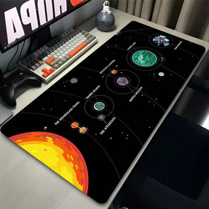 Tapis de Souris Gaming Anime Espace XXL — Système Solaire, 10 Designs, 5 Tailles