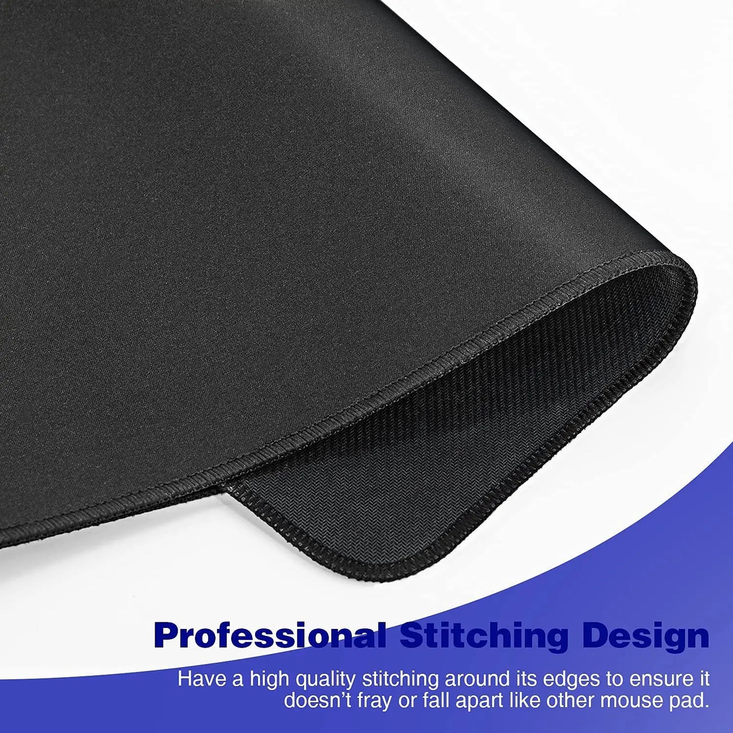 Tapis de Souris Gaming XXL Noir — 7 Tailles, Base Antidérapante