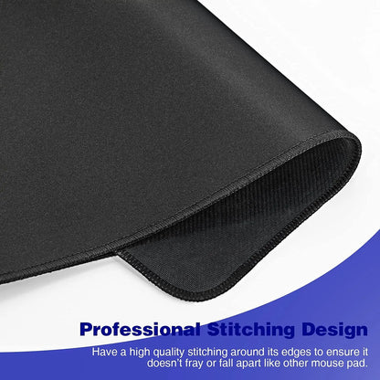 Tapis de Souris Gaming XXL Noir — 7 Tailles, Base Antidérapante