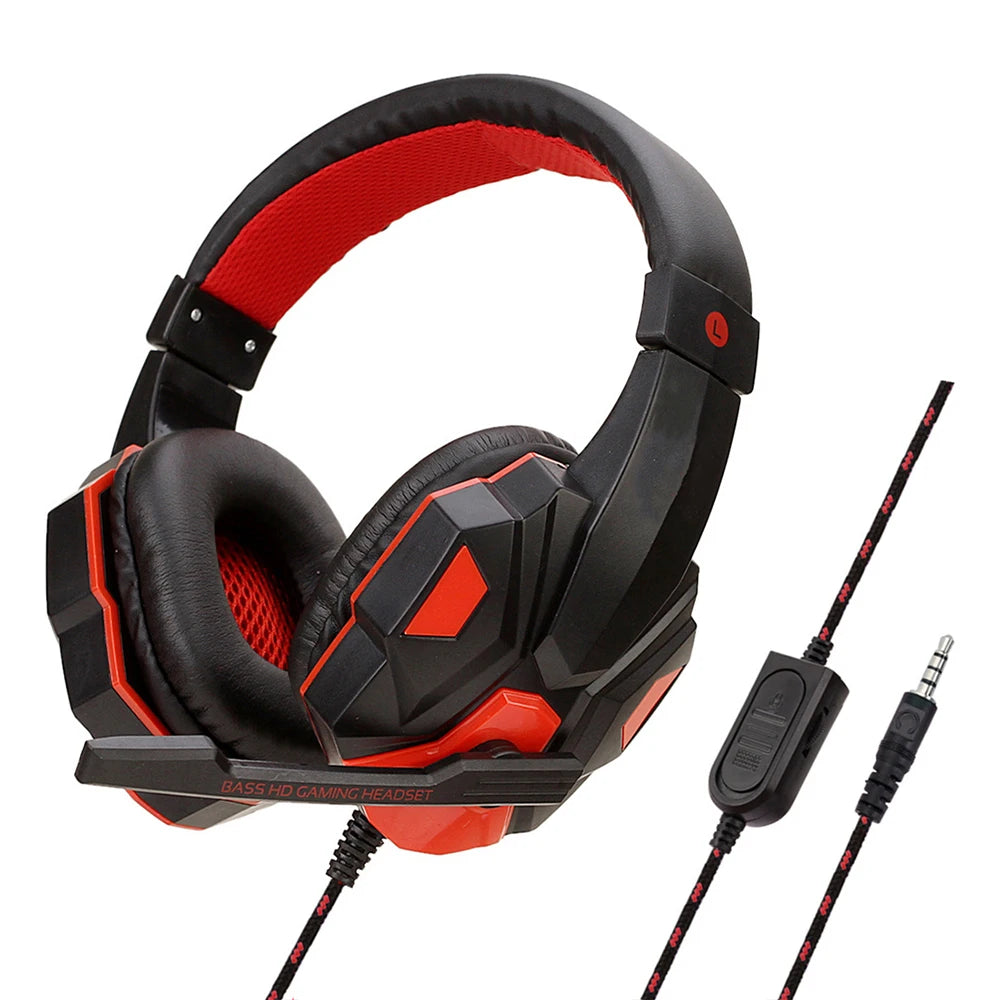 Casque Gaming Filaire Bass Stéréo — PS4, Xbox, Switch, PC, 3 Coloris