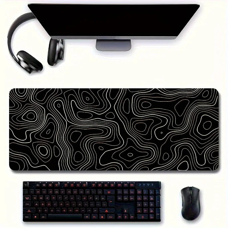 Tapis de Souris Gaming Large — Bords Cousu, Base Antidérapante, 5 Tailles