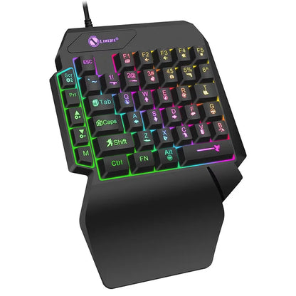 Clavier Gaming Une Main RGB — 35 Touches Compact GK103S