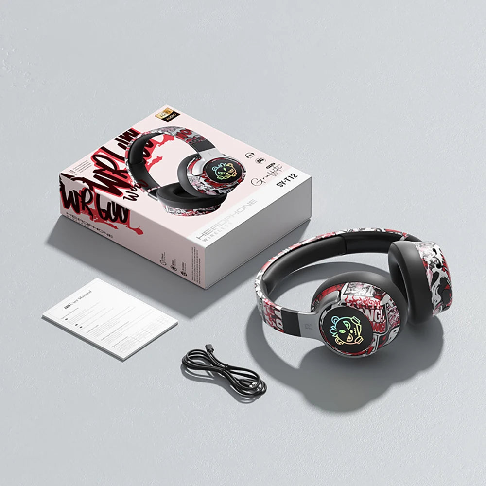 Casque Gaming Bluetooth 5.3 RGB — Sans Fil, Micro Anti-Bruit, 3 Coloris