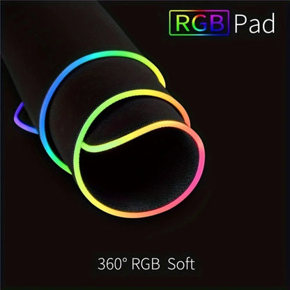 Tapis de Souris Gaming LED RGB — Imperméable, 8 Modes, 4 Tailles