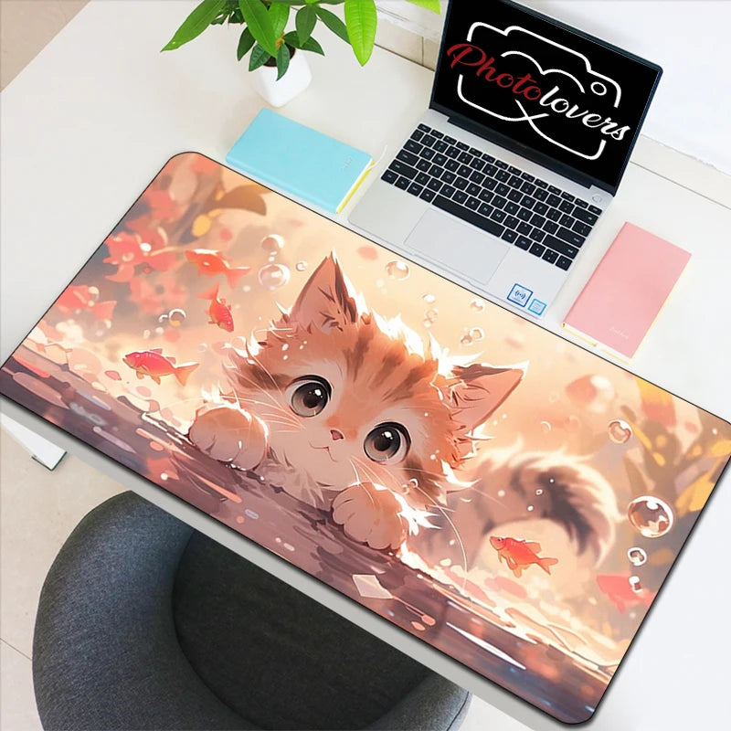 Tapis de Souris Gaming Anime Chat Kawaii — XXL, 19 Designs, 8 Tailles
