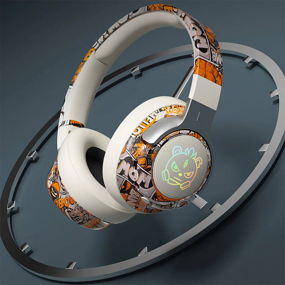 Casque Gaming Bluetooth 5.3 RGB — Sans Fil, Micro Anti-Bruit, 3 Coloris