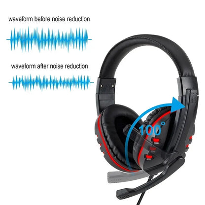 Casque Gaming Filaire 3.5mm — Réduction de Bruit, Micro, PS4/PC, 2 Coloris